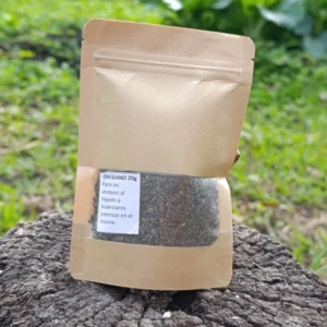 Bolsa ecológica de orégano molido natural de 20 gramos.