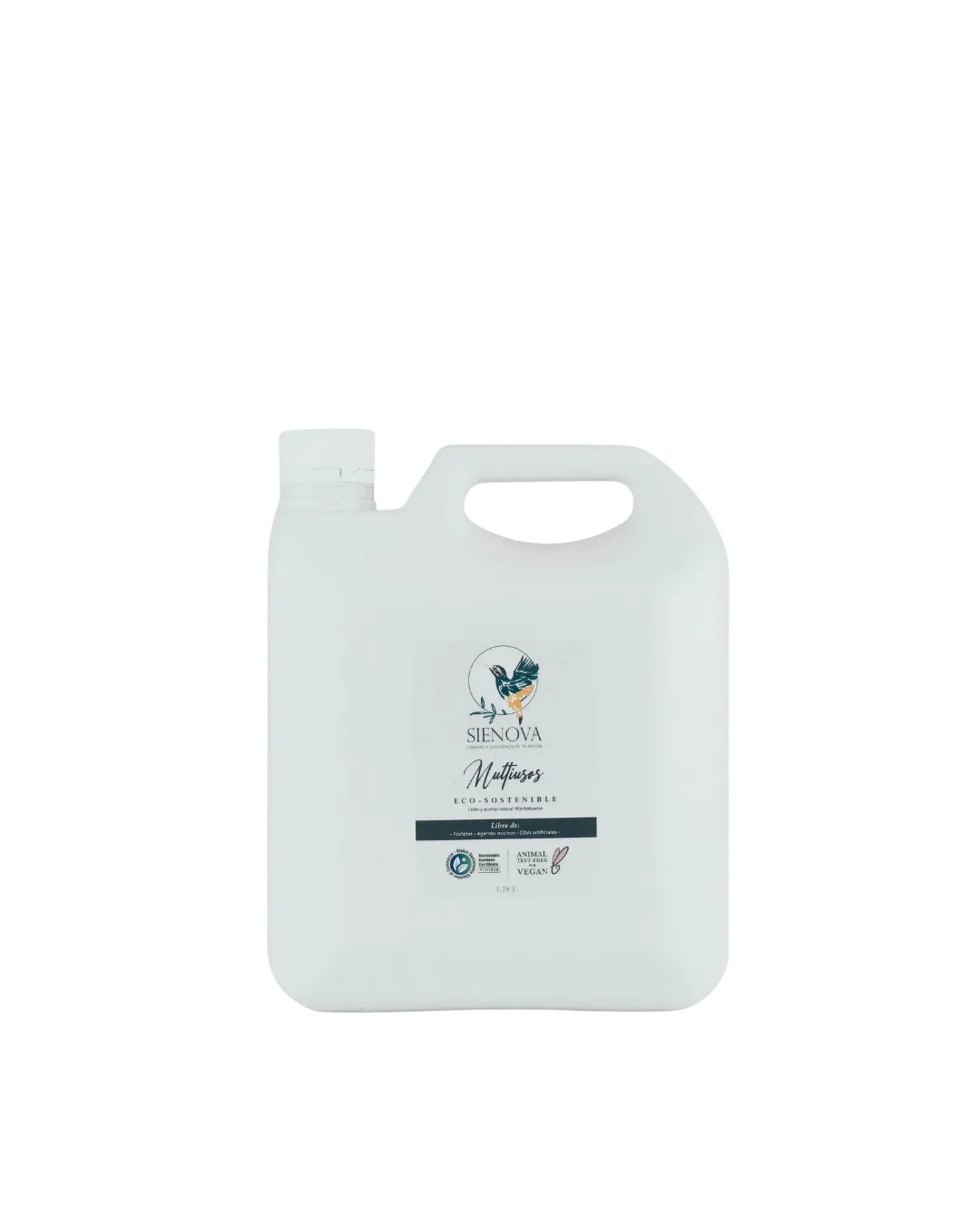 Limpiador multiusos ecosostenible Sienova de 1 galón, ideal para superficies del hogar, libre de químicos y con ingredientes naturales.