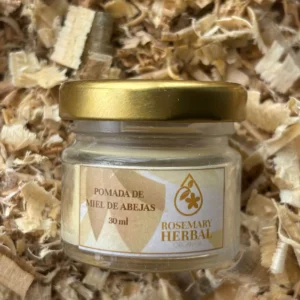 Pomada orgánica de miel de abejas Rosemary Herbal en frasco de vidrio 30 ml