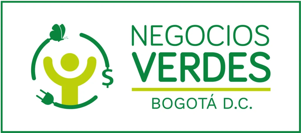 Logo oficial del programa Negocios Verdes Bogotá D.C. que certifica iniciativas sostenibles y responsables con el medio ambiente.